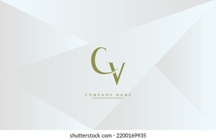 CV, VC Abstract Letters Logo Monogram