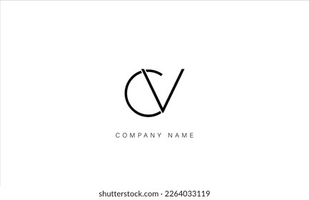 CV, VC Abstract Letters Logo Monogram
