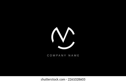 CV, VC Alphabet Letters Logo Monogram