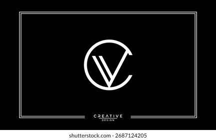CV, VC, C, V, Letras abstratas Monograma de logotipo