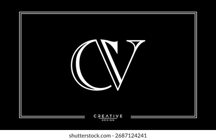 CV, VC, C, V, Letras abstratas Monograma de logotipo