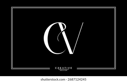 CV, VC, C, V, Abstract Letters Logo Monogram