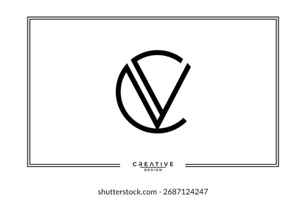 CV, VC, C, V, Letras abstratas Monograma de logotipo
