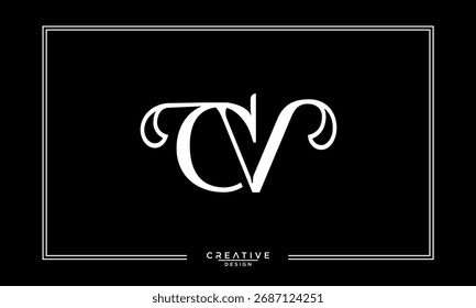 CV, VC, C, V, Letras abstratas Monograma de logotipo