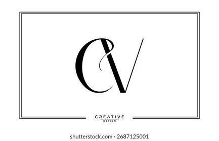 CV, VC, C, V, Letras abstratas Monograma de logotipo