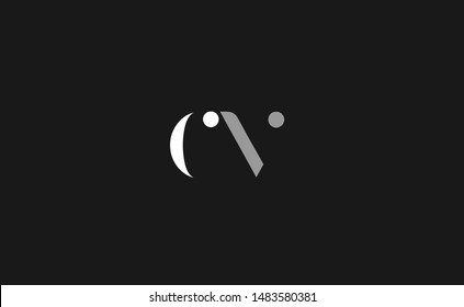 CV, VC Letter Logo Design with Creative Modern Trendy Typography