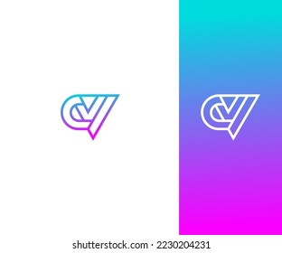 CV, VC Letter Logo Vector Template Abstract Monogram Symbol . Usable for Business sport, technology, fashion, digital And future creative logo