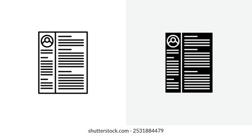 CV vecor icon set. Stock vector illustrator. EPS 10
