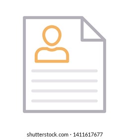 CV vector color line icon