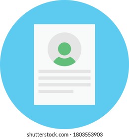 cv vector flat color icon
