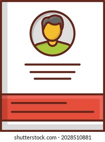 CV vector flat color icon