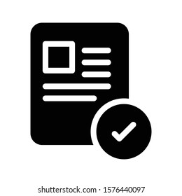 CV vector glyph flat icon 