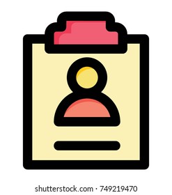 
CV Vector Icon, designed for headhunters and job finders, professional symbol
