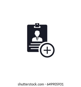 CV vector icon illustration isolated on white background. 