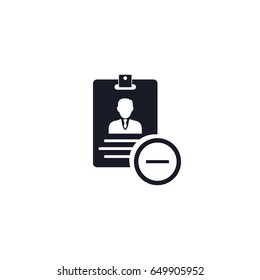 CV vector icon illustration isolated on white background. 