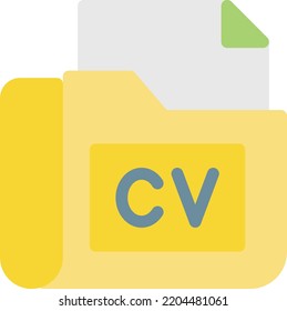 CV Vector illustration on a transparent background. Premium quality symmbols. Line Color vector icons for concept and graphic design. 
