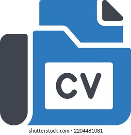 CV   Vector illustration on a transparent background. Premium quality symmbols. Glyphs vector icons for concept and graphic design. 
