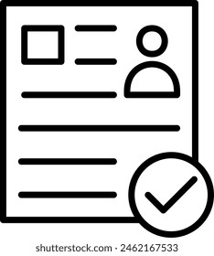 CV Vector Line Icon Design