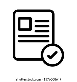 CV vector thin line icon 
