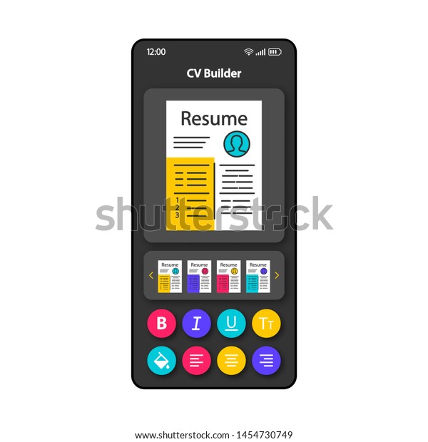 cv writing software smartphone interface vector stock vector free cv writing software