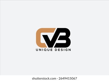 CVB diseño de logotipo posterior. Vector