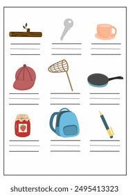 Cvc words worksheet for kindergarten, cvc write word, vowels activity for kids 