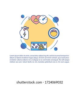 CVD concept icon with text. Cardiac problems, heart issues PPT page vector template. Cardiovascular disease symptoms brochure, magazine, booklet design element with linear illustrations