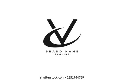 CVD, DV, CV, Resumen diseño del logotipo de la letra monográfica inicial