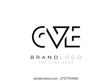 CVE abstract letter logo design. Modern Business Logo Design With Abstract Typography and Contemporary Style