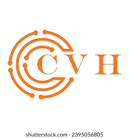 CVH letter design. CVH letter technology logo design on white background. CVH Monogram logo design for entrepreneur and business