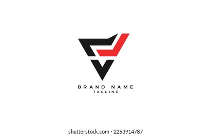 CVJ, CJ, VCJ, Logo-Design für Anfangsbuchstaben in Abstract