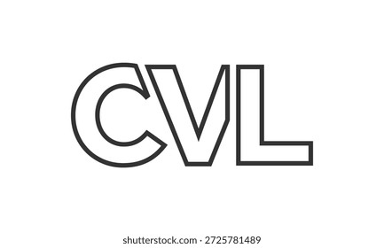 Modelo de design de logotipo CVL com texto em negrito forte e moderno. Logotipo vetorial inicial com tipografia simples e mínima. Identidade de empresa moderna ideal para a presença de marca de empresas.