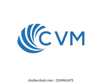 CVM letter logo design on white background. CVM creative circle letter logo concept. CVM letter design.
