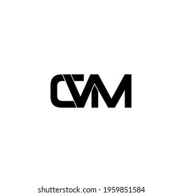 cvm letter original monogram logo design