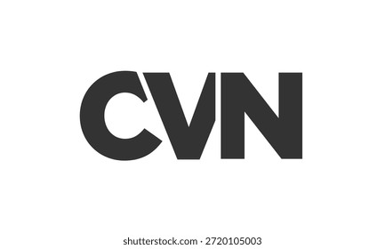 Modelo de design de logotipo CVN com texto em negrito forte e moderno. Logotipo vetorial inicial com tipografia simples e mínima. Identidade de empresa moderna ideal para a presença de marca de empresas.