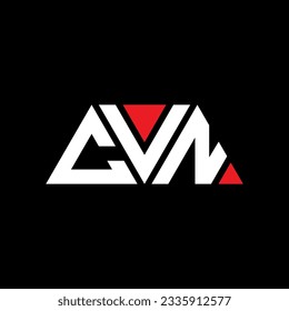 CVN Dreiecksbuchstaben Logo Design mit Dreiecksform. CVN Dreieck Logo Design Monogramm. CVN Dreieck-Vektorlogo-Vorlage mit roter Farbe. CVN Dreieckslogo Einfach, elegant und luxuriös.