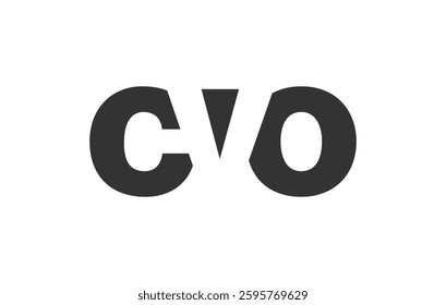 CVO logo design. Initial letter C V O bold font style for tech startups, consulting, corporate branding. Creative company name, headlines typography identity, trendy logotype. Vector illustration.