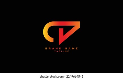 CVP, CP, CV, Abstract initial monogram letter alphabet logo design