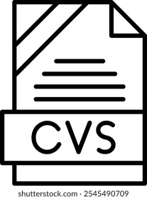 Símbolo de design de ícone de vetor CVS