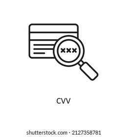 Cvv Vector Outline Icon Design Illustration Stock Vector (Royalty Free ...