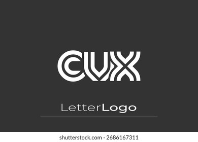 CVX Creative Design de logotipo de letra moderna exclusivo. Elegante Monograma Logo Design com elementos decorativos e tipografia