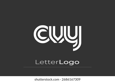 CVY Criativo exclusivo moderno carta Logo Design. Elegante Monograma Logo Design com elementos decorativos e tipografia