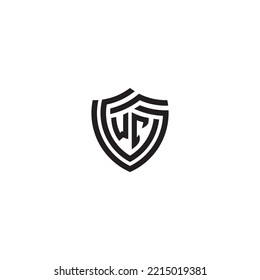 CW abstract line shield concept in high quality professional design that will print well across any print media