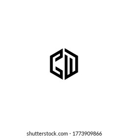 CW C W logo icon design template elements