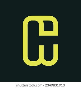 CW creative and modern vector logo design.