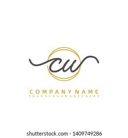 CW Initial handwriting logo concept