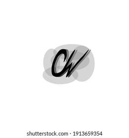 CW initial handwriting logo for identity