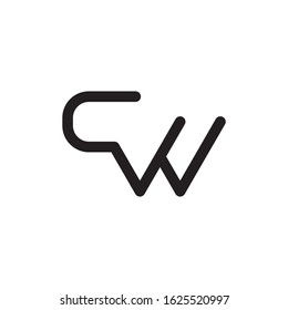 CW initial letter logo template vector icon design