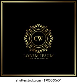Modelo de logotipo de carta inicial de lujo CW en arte vectorial para Restaurante, Royalty, Boutique, Cafe, Hotel, Heraldic, Joyería, Moda y otras ilustraciones vectoriales.
