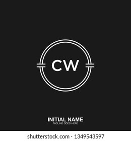 CW Initial logo letter with minimalist concept